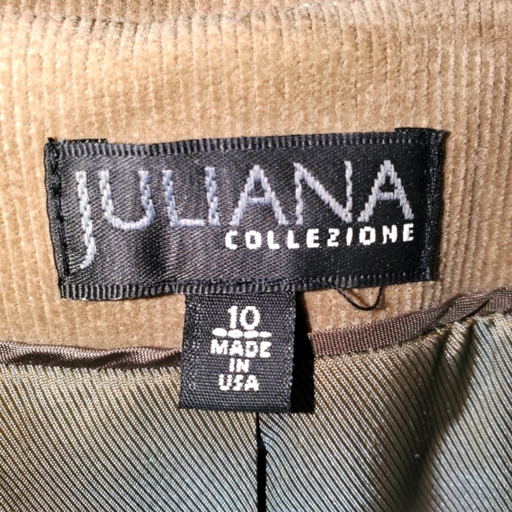 Juliana Collezione blazer size 10 corduroy studded zip. Italy - Picture 5 of 12